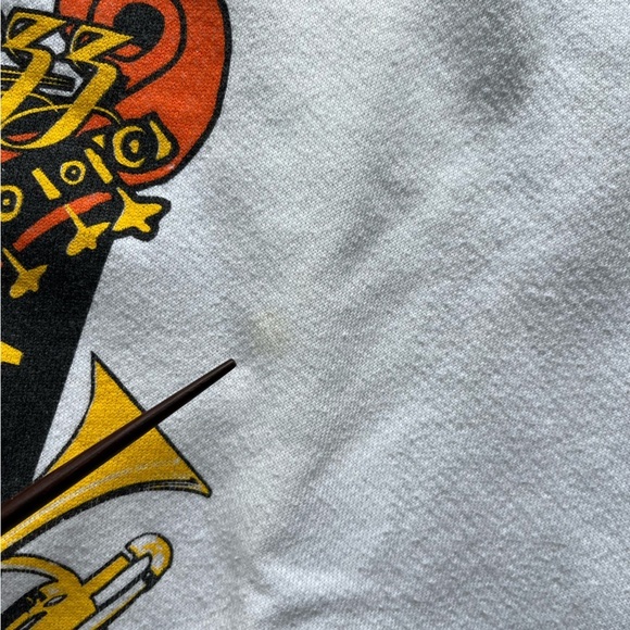 Men's Vintage Tultex Sweatshirt White San Diego Jazz Fest XL PILLING Crew Y2K - Picture 4 of 15